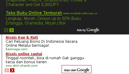 Adsense for Contente bahasa Indonesia