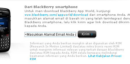 Download App World melalui email Cara sukses download blackberry app world