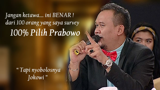 kata cak lontong tentang hasil quick count yang berbeda