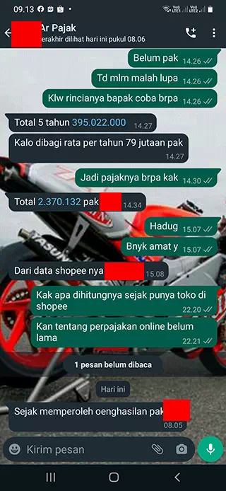 Pesan wa dari dirjen pajak Indonesia