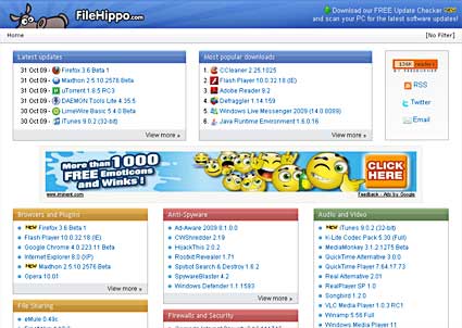 Download software gratis dari FileHippo