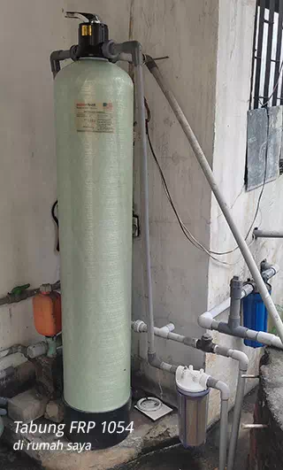 Tabung filter FRP di rumah saya, tipe 1054