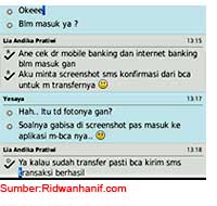 Penipuan dengan sms mbca palsu